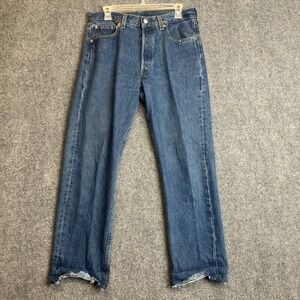 Vintage Levi's 501 Jeans Mens 33x28 Blue Denim Straight Fit Made in USA 90s